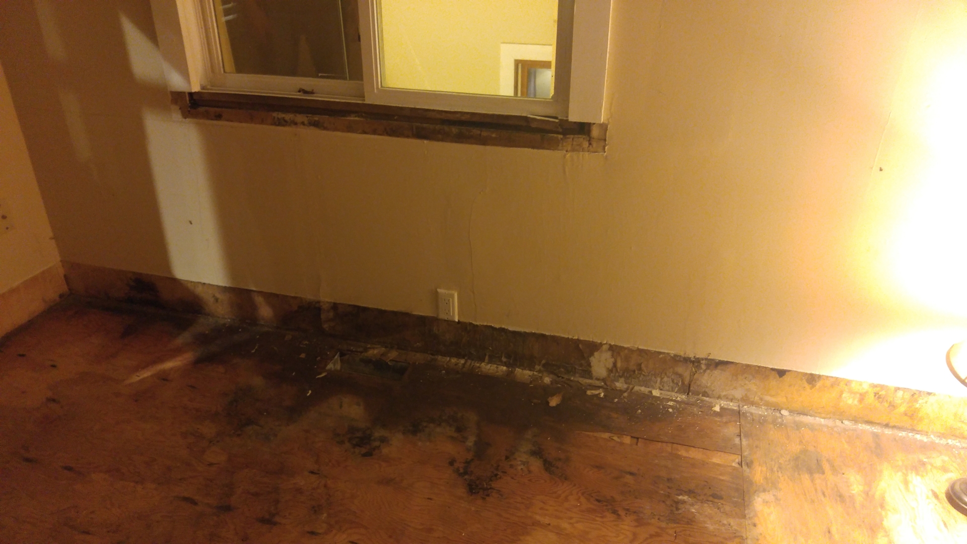 Mold damage before amazing bedroom makeover