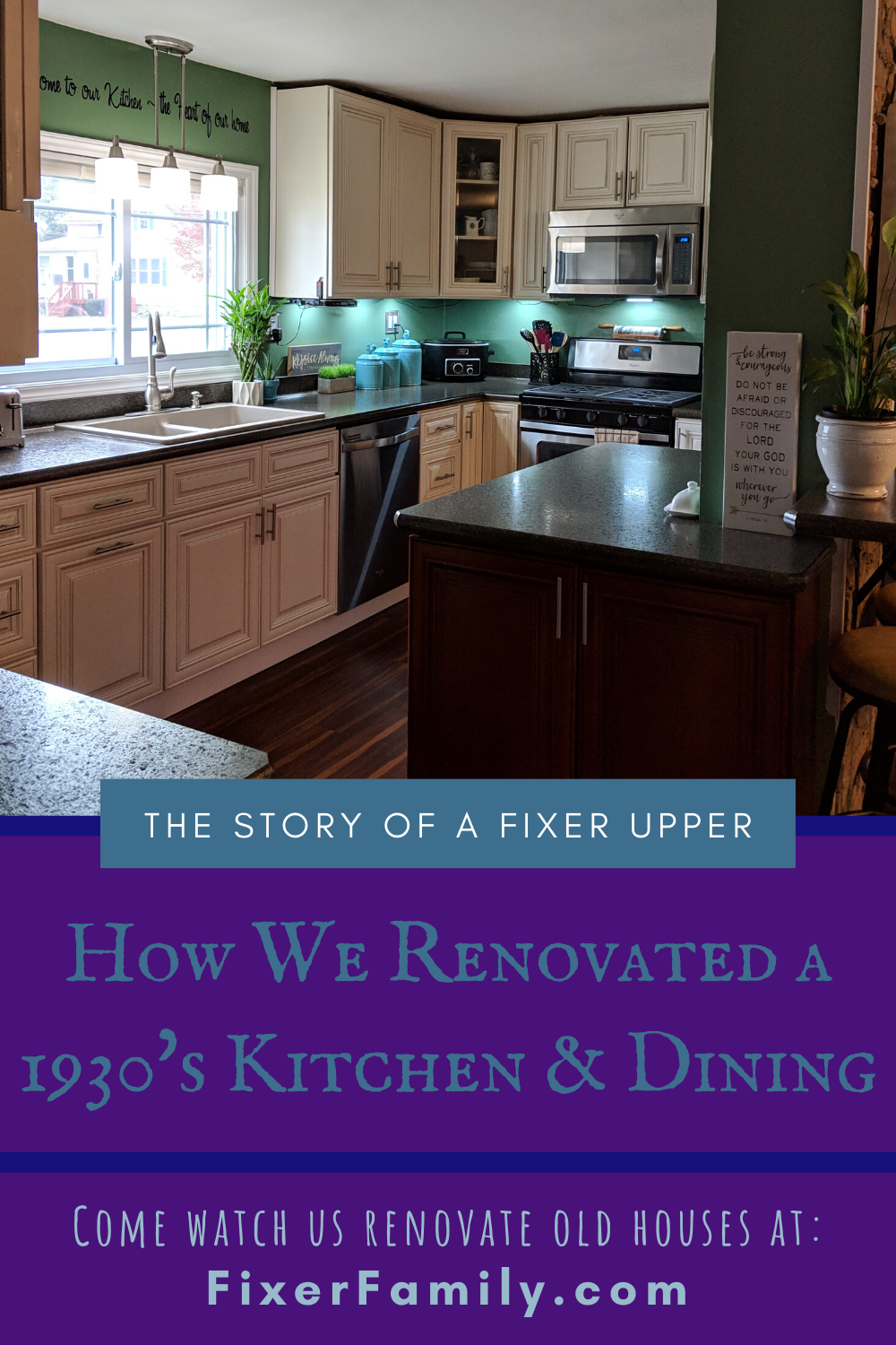 How we renovated a dirty old kitchen pin