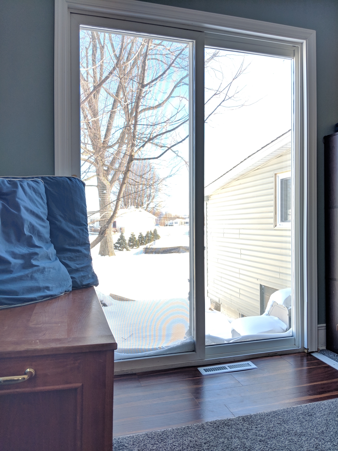 New patio door and flooring