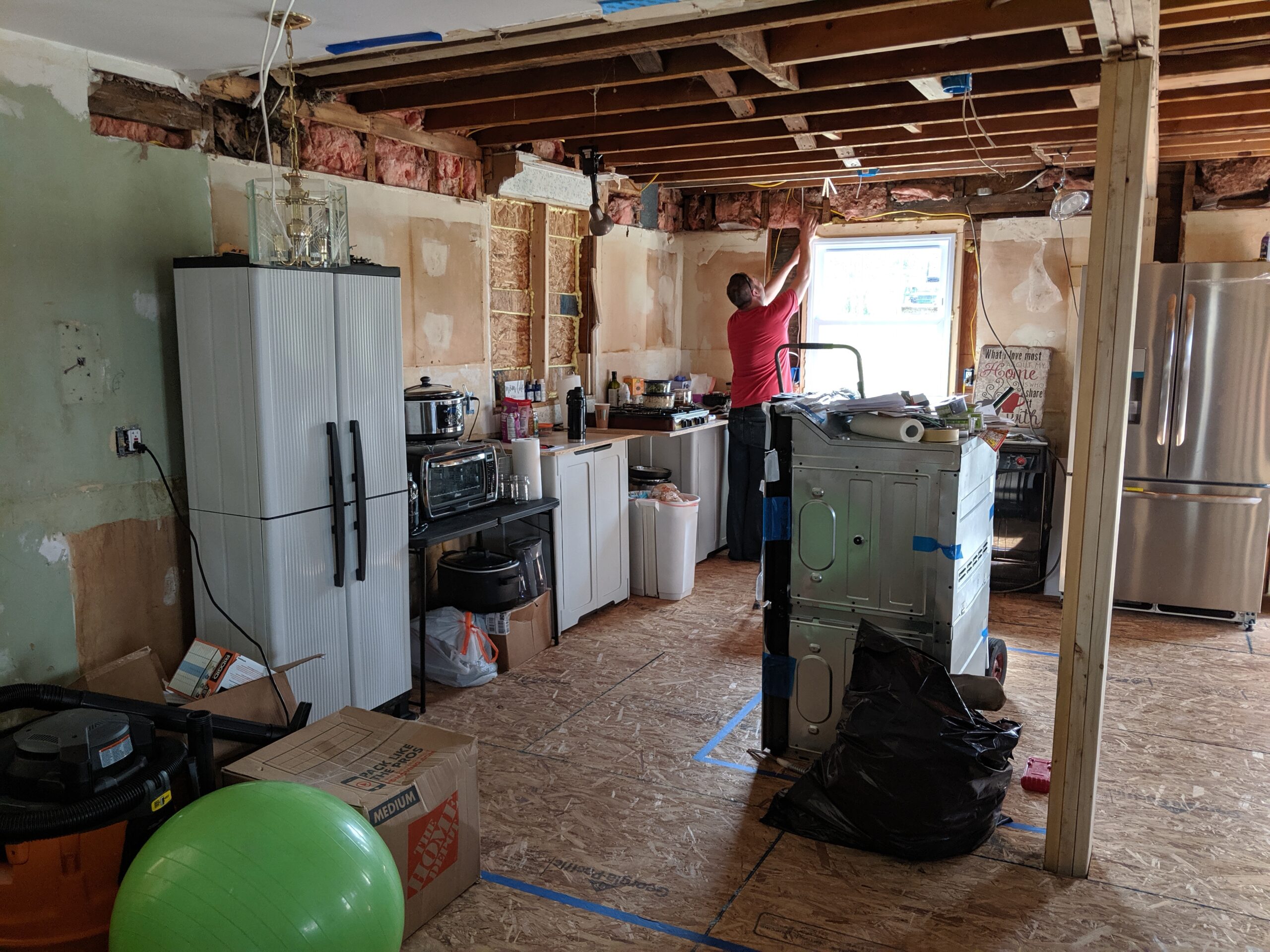 temp kitchen during renovation