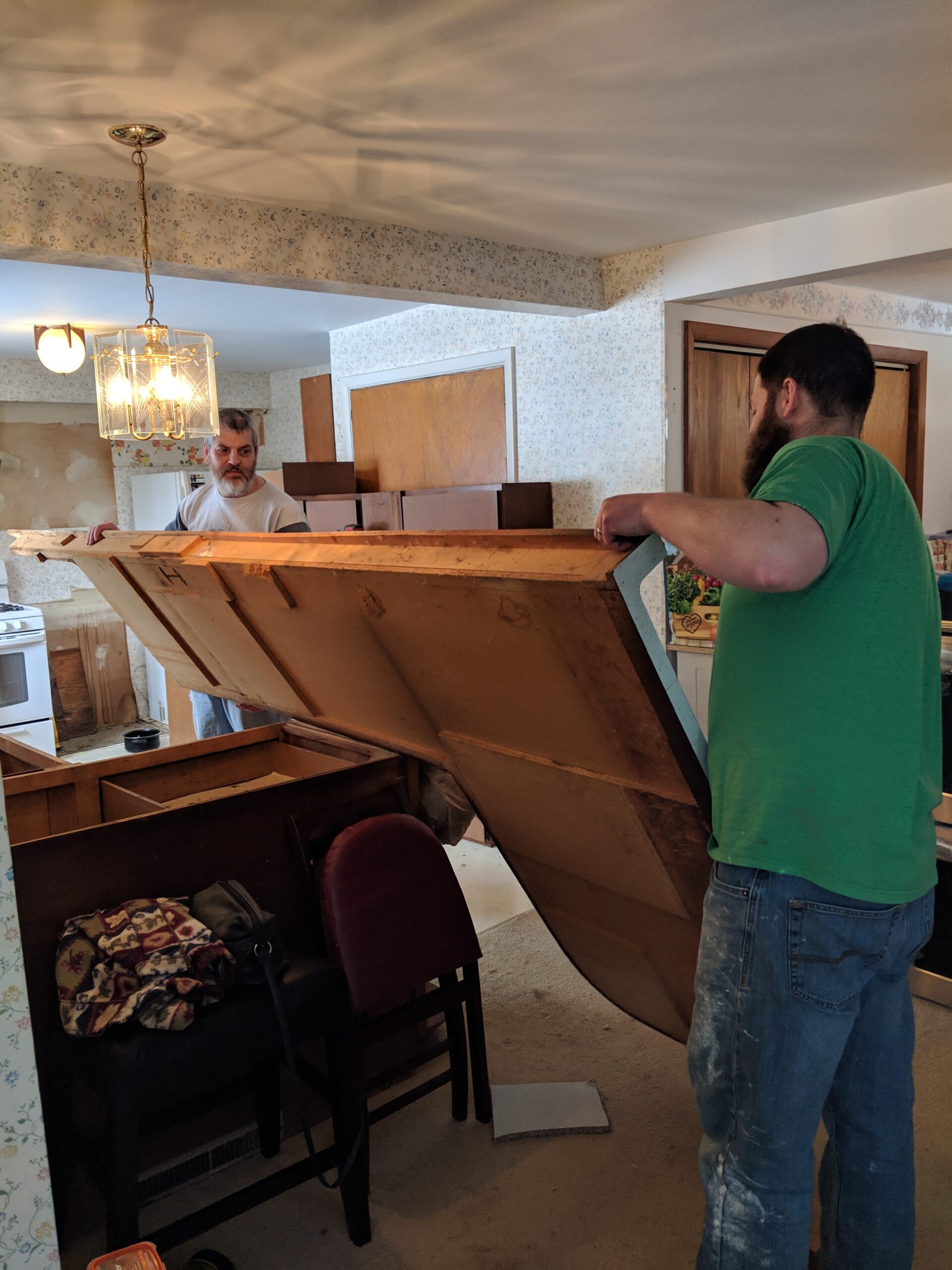 Kitchen demo from DIY renovation